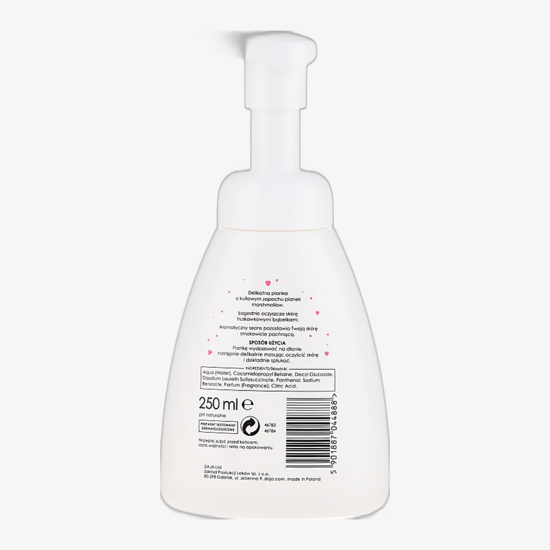 Bottle of Ziaja Marshmallow Hands & Body Foam Wash