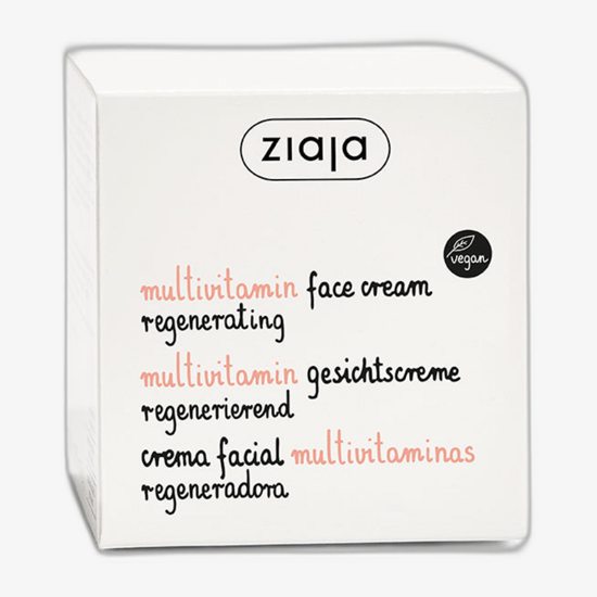 Ziaja multivitamin moisturising face cream jar close-up