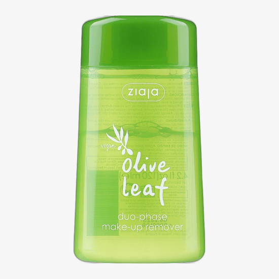 Флакон Ziaja Olive Leaf Make-Up Remover на светлом фоне
