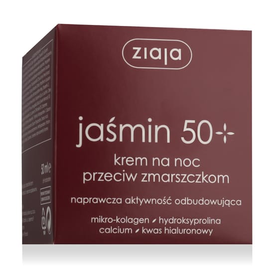 Ziaja jasmine anti-wrinkle night cream jar close-up