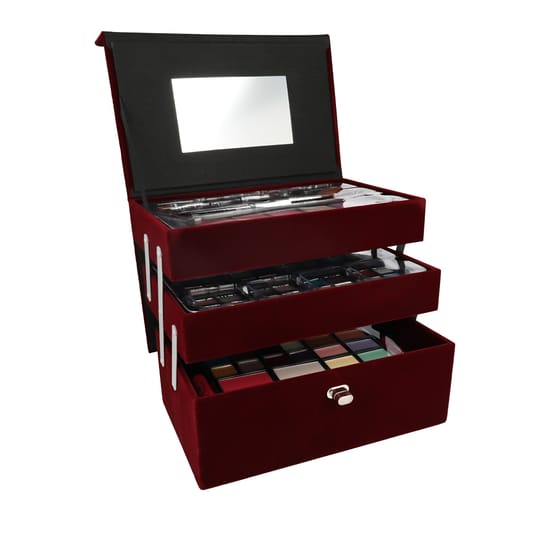 Zmile Cosmetics Beauty Case Velvety – originaalse ja modernse välimusega pakend Eksklusiivne Zmile Cosmetics Beauty Case Velvety pehme veluurpinnaga ja mitmeosaline sisemus