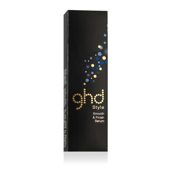 Ghd Smooth and Finish Serum packaging details Close-up of ghd Smooth and Finish Serum bottle