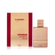 Original packaging of Al Haramain Amber Oud Rouge EDP Elegant bottle of Al Haramain Amber Oud Rouge EDP