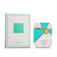 Elegant close-up of Armaf Le Parfait Azure Pour Femme EDP bottle, highlighting its refined design