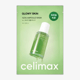 Close-up of celimax glowy skin noni ampoule mask packaging