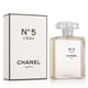 Original packaging of Chanel No 5 L'Eau EDT Close-up of Chanel No 5 L'Eau EDT bottle
