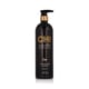 Close-up of Farouk Systems CHI Argan Oil Conditioner bottle