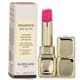 Guerlain Kisskiss Bee Glow Lip Balm (458 Pop Rose Glow) radiant lip care, hydrating balm on lips, close-up of luminous pink balm