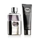 Elegant packaging of Gucci Guilty Pour Homme EDT and shower gel
