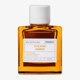 Elegant bottle of Korres Oceanic Amber EDT reflecting aquatic and amber tones