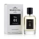 Original packaging of Marquisa Dubai No. 01 Pour Homme EDP Elegant bottle of Marquisa Dubai No. 01 Pour Homme EDP
