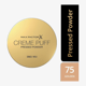 Close-up of Max Factor Creme Puff Pressed Powder (75 Golden) packaging