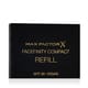 Max Factor Facefinity Compact SPF 20 minimalistlik pakend Max Factor Facefinity Compact SPF 20 (008 Toffee) detailid ja värvitoon