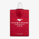 Bottle of Mustang Performance Red EDT up close