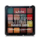 NYX Professional Makeup Ultimate Shadow Palette Paradise Shock showcasing vibrant, blendable eyeshadow colours