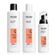 Nioxin System 4 Progressed Thinning Kit eksklusiivses pakendis Nioxin System 4 Progressed Thinning Kit juuksehoolduskomplekt õhukestele ja värvitud juustele