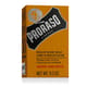 Close-up of Proraso Wood and Spice Moustache Wax packaging