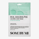 Original some by mi real aha.bha.pha calming care mask product Close-up of some by mi real aha.bha.pha calming care mask packaging