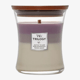 Woodwick Amethyst Sky candle in hourglass design