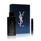 Yves Saint Laurent MYSLF EDP 100 ml ja Miniatuur 10 ml komplekt elegantsel taustal