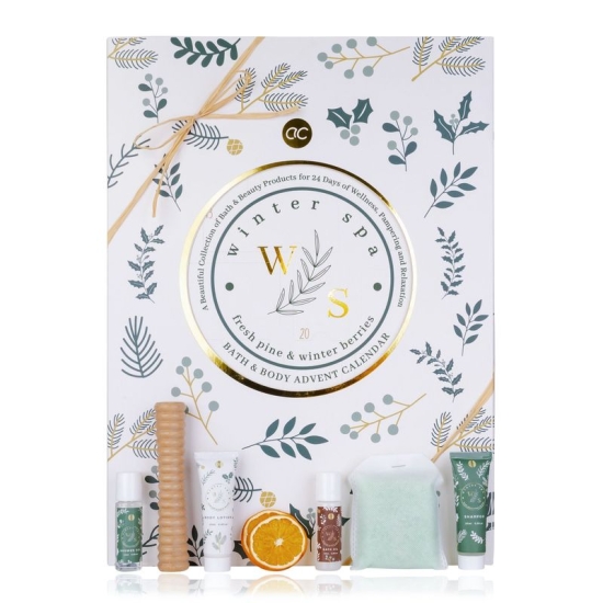 Accentra Winter Spa Fresh Pine & Winter Berries Bath & Body Advent Calendar