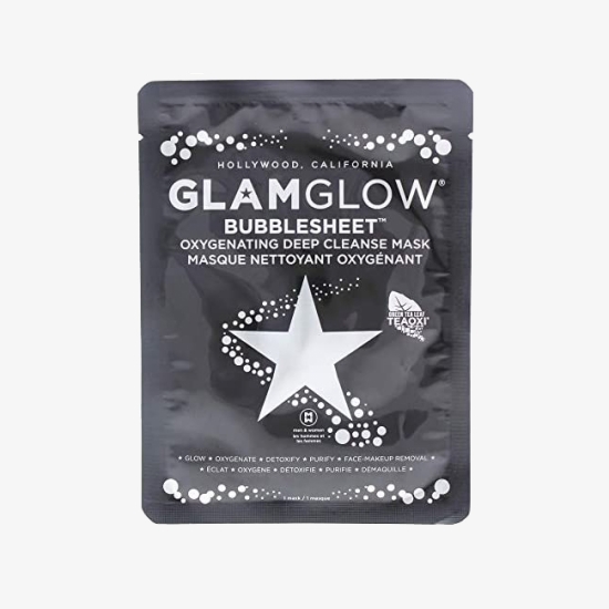 GlamGlow Bubblesheet Oxygenating Deep Cleanse Mask Cosmetics
