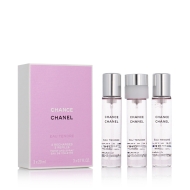 Chanel Chance Eau Tendre EDT 3 x 20 ml pocket spray refill W