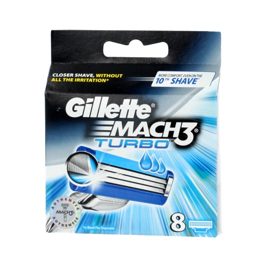 Gillette Mach 3 Turbo dispensable razors for shaving 8 ks