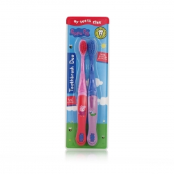 Hasbro Peppa Pig Toothbrush Duo Super Soft 4-6 (Pink and Blue)