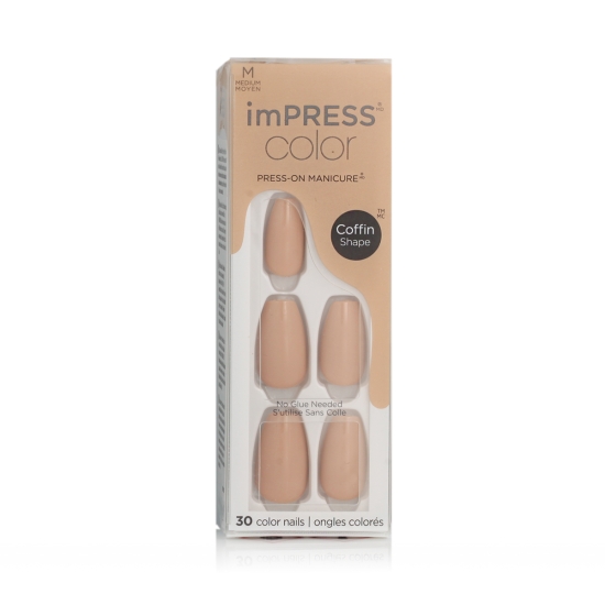 KISS imPRESS color Press-On Manicure M (506 Latte) 30 ks