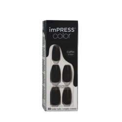 KISS imPRESS color Press-On Manicure M (512 All Black) 30 ks