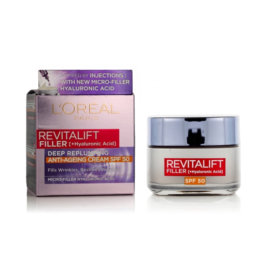 L'Oréal Paris Revitalift Filler Deep Replumping Anti-Ageing Cream SPF50