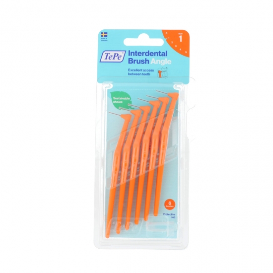 TePe Angle Interdental Brushes 1 Orange (0,45 mm) 6 pcs
