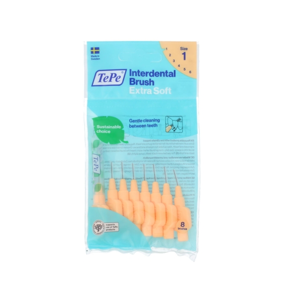 TePe Extra Soft Interdental Brushes 1 Orange (0,45 mm) 8 pcs