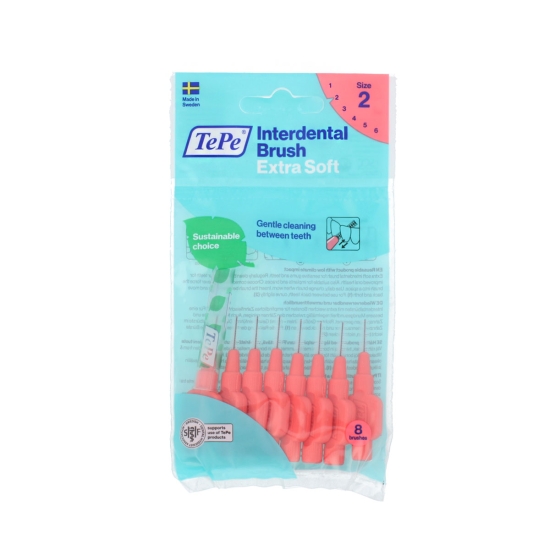 TePe Extra Soft Interdental Brushes 2 Red (0,5 mm) 8 pcs