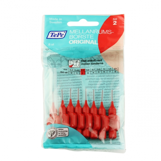 TePe Original Interdental Brushes 2 Red (0,5 mm) 8 pcs