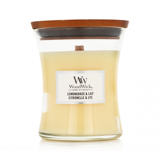 WoodWick Medium Hourglass Candles Scented Candle Lemongrass & Lily