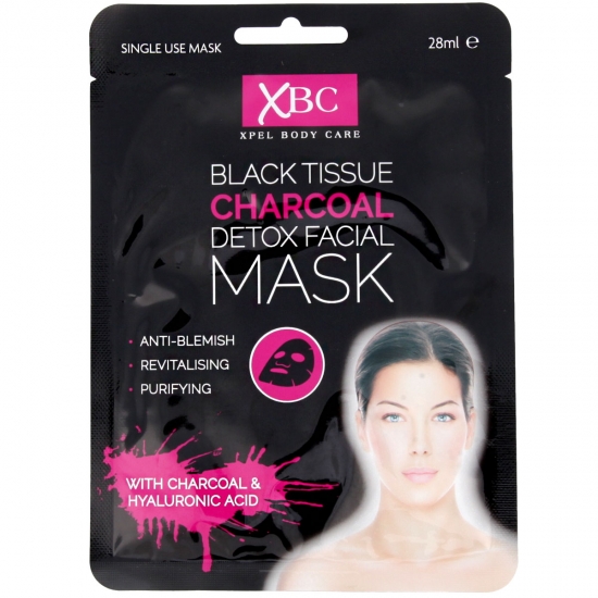Xpel Body Care Black Tissue Charcoal Detox Facial Mask