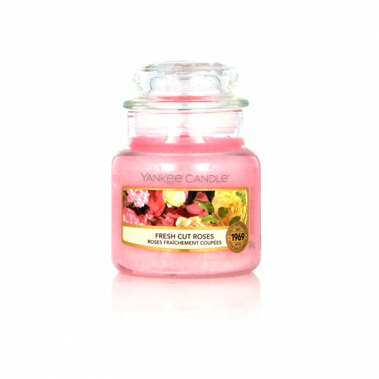 Yankee Candle Classic Small Jar Candles Scented Candle Fresh Cut Roses 10